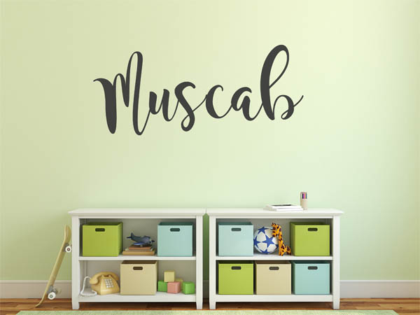 Wandtattoo Muscab in Handschrift