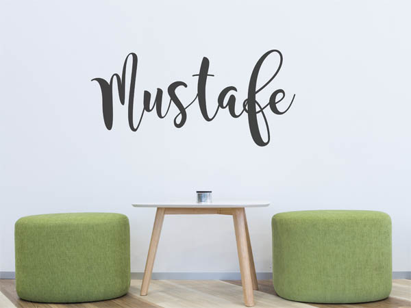 Wandtattoo Mustafe in Handschrift
