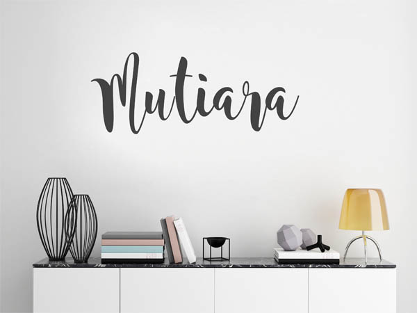 Wandtattoo Mutiara in Handschrift