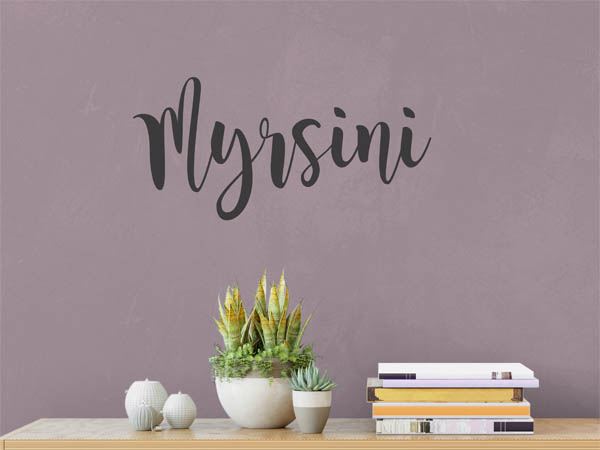 Wandtattoo Myrsini in Handschrift