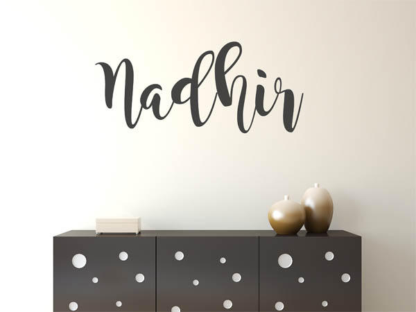 Wandtattoo Nadhir in Handschrift