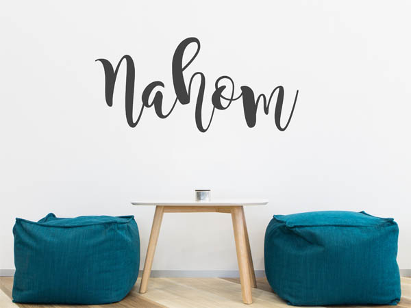 Wandtattoo Nahom in Handschrift