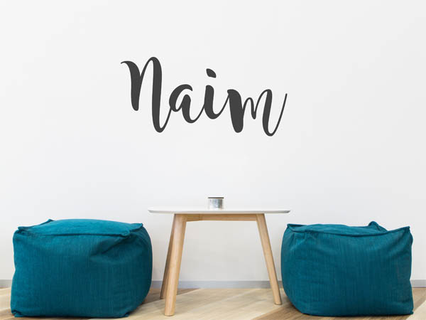 Wandtattoo Naim in Handschrift
