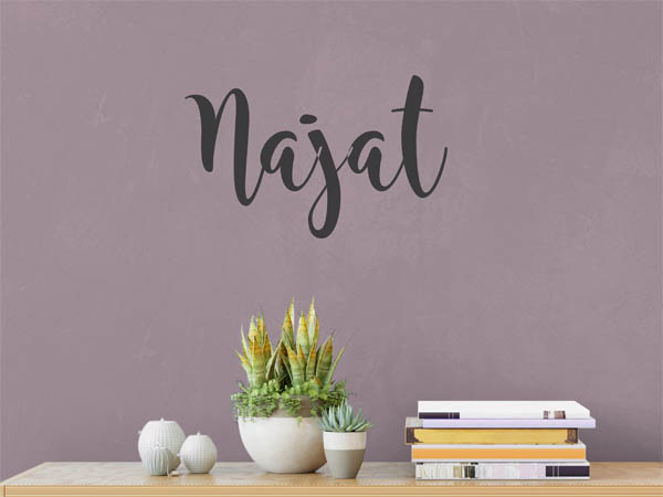 Wandtattoo Najat in Handschrift