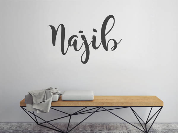 Wandtattoo Najib in Handschrift