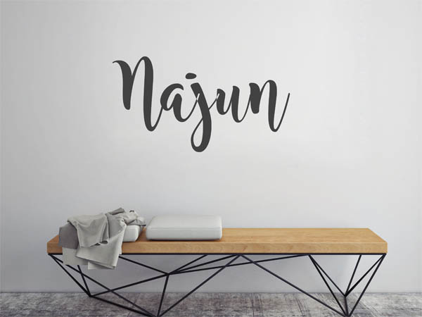 Wandtattoo Najun in Handschrift