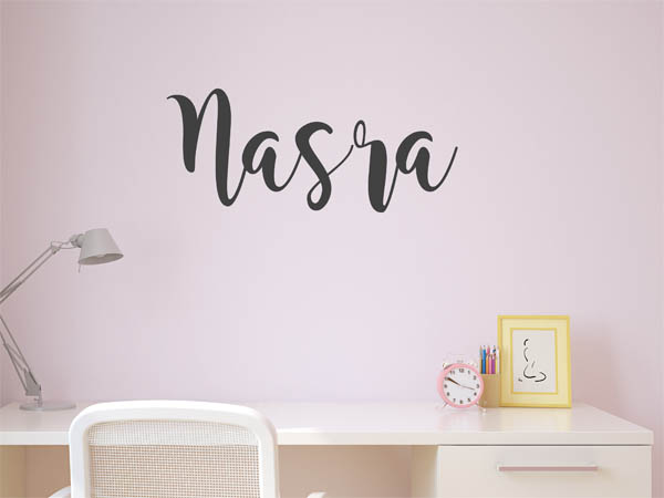 Wandtattoo Nasra in Handschrift