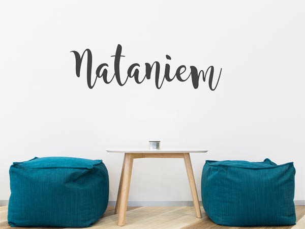 Wandtattoo Nataniem in Handschrift