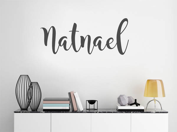 Wandtattoo Natnael in Handschrift