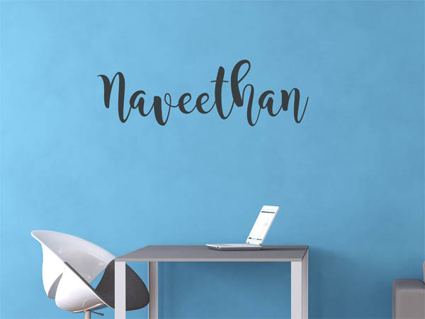 Wandtattoo Naveethan in Handschrift