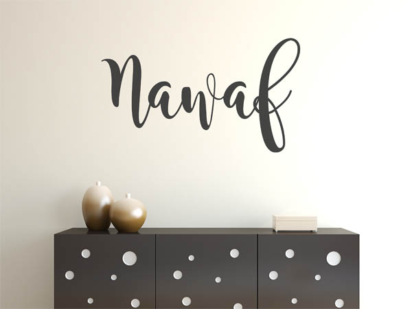 Wandtattoo Nawaf in Handschrift