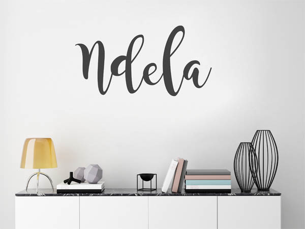 Wandtattoo Ndela in Handschrift