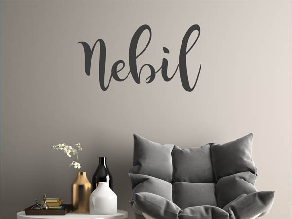 Wandtattoo Nebil in Handschrift