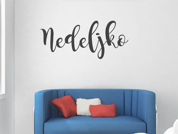 Wandtattoo Nedeljko in Handschrift