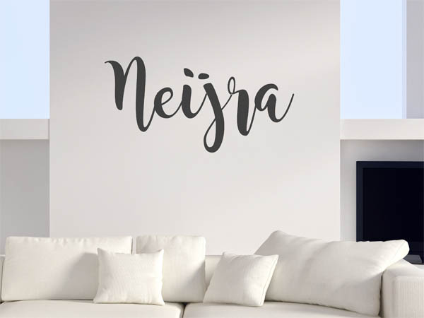 Wandtattoo Neijra in Handschrift
