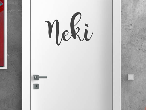 Wandtattoo Neki in Handschrift