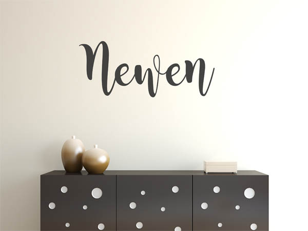 Wandtattoo Newen in Handschrift
