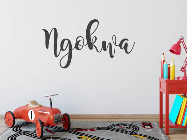 Wandtattoo Ngokwa in Handschrift