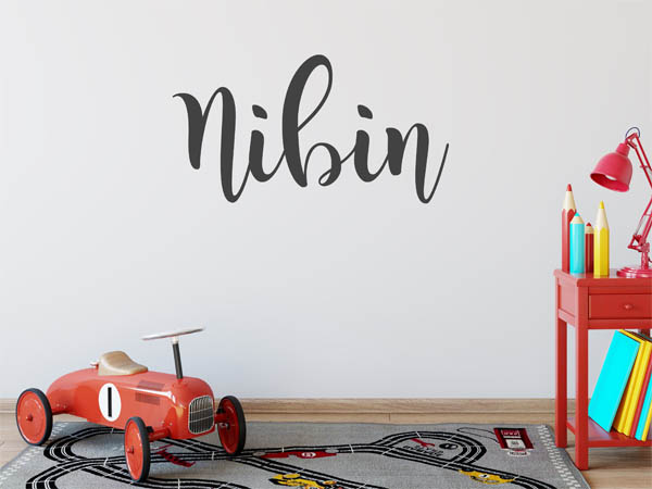 Wandtattoo Nibin in Handschrift