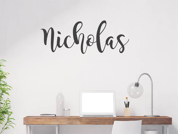 Wandtattoo Nicholas in Handschrift