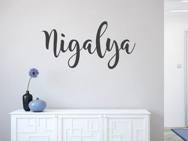 Wandtattoo Nigalya in Handschrift