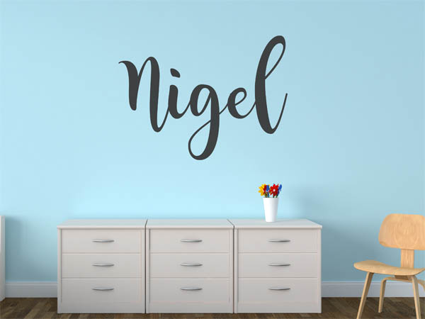 Wandtattoo Nigel in Handschrift