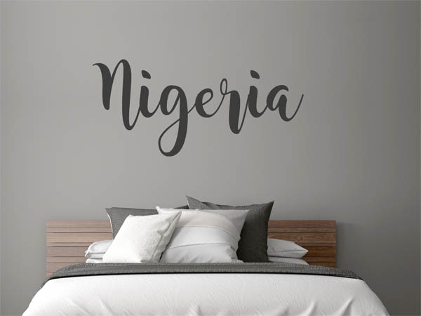 Wandtattoo Nigeria in Handschrift