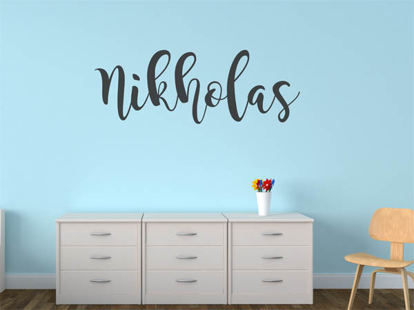 Wandtattoo Nikholas in Handschrift