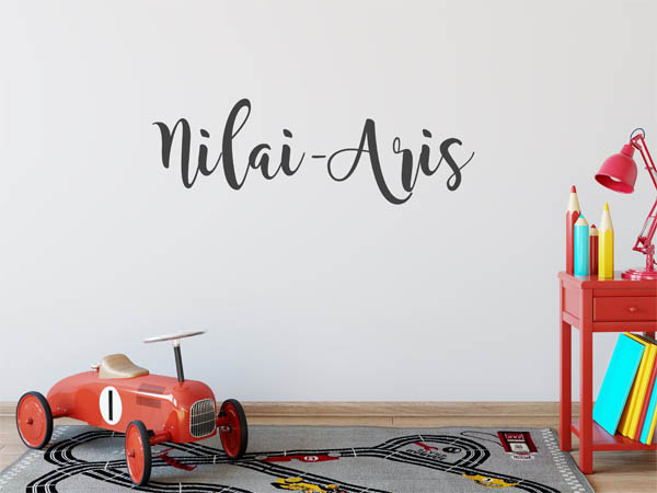 Wandtattoo Nilai-Aris in Handschrift