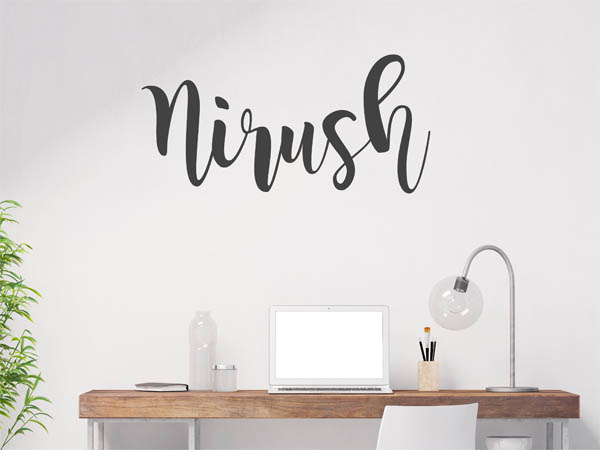 Wandtattoo Nirush in Handschrift