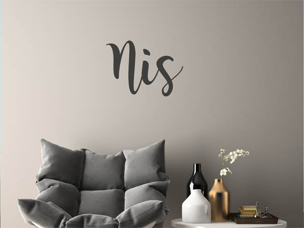 Wandtattoo Nis in Handschrift