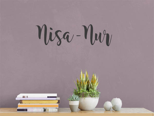Wandtattoo Nisa-Nur in Handschrift