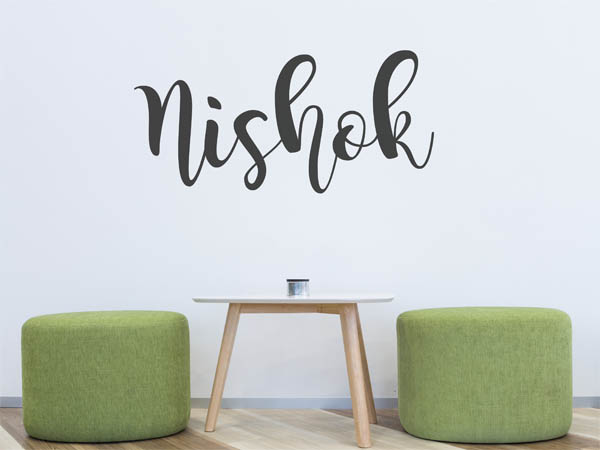 Wandtattoo Nishok in Handschrift