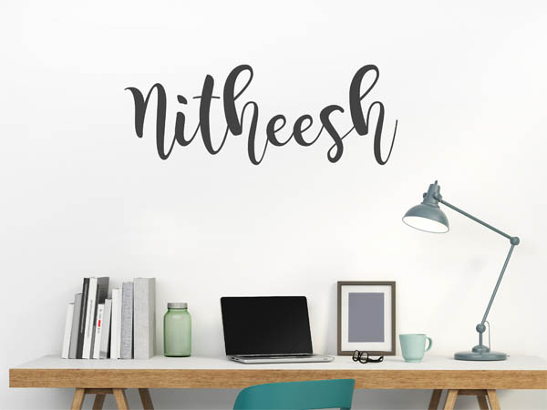 Wandtattoo Nitheesh in Handschrift