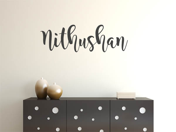 Wandtattoo Nithushan in Handschrift