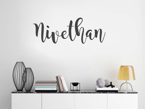 Wandtattoo Nivethan in Handschrift