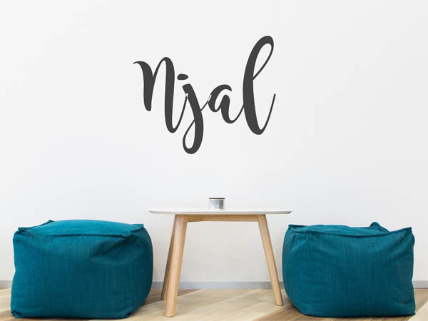 Wandtattoo Njal in Handschrift