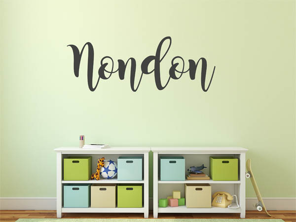 Wandtattoo Nondon in Handschrift