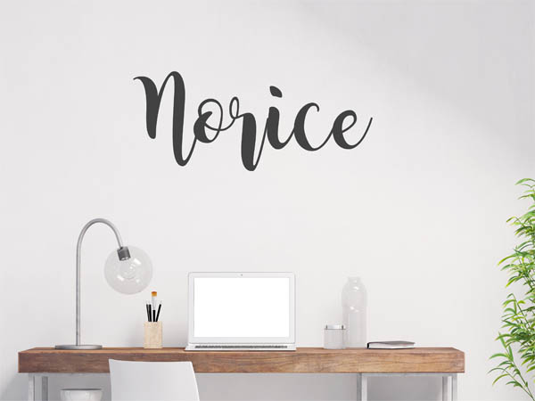 Wandtattoo Norice in Handschrift