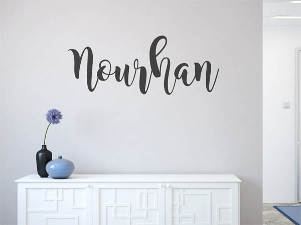 Wandtattoo Nourhan in Handschrift