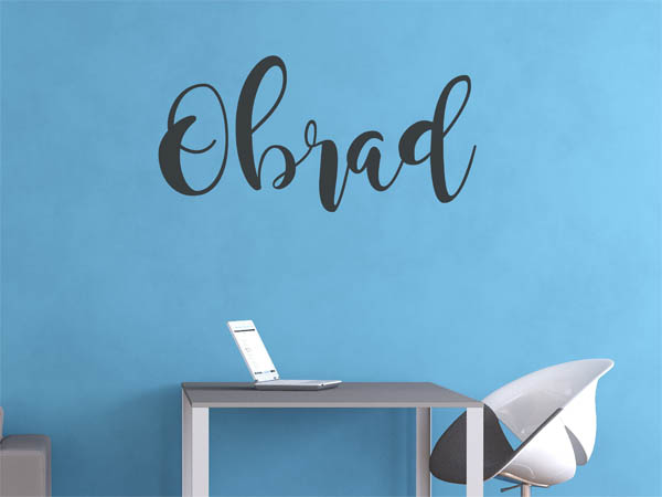 Wandtattoo Obrad in Handschrift