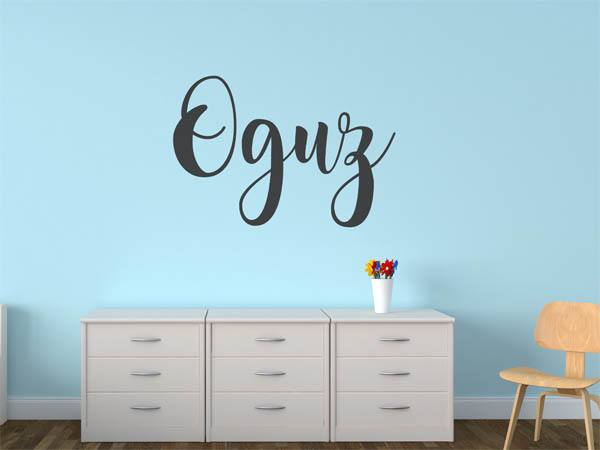 Wandtattoo Oguz in Handschrift