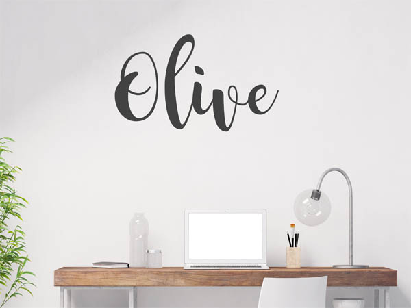 Wandtattoo Olive in Handschrift