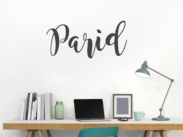 Wandtattoo Parid in Handschrift