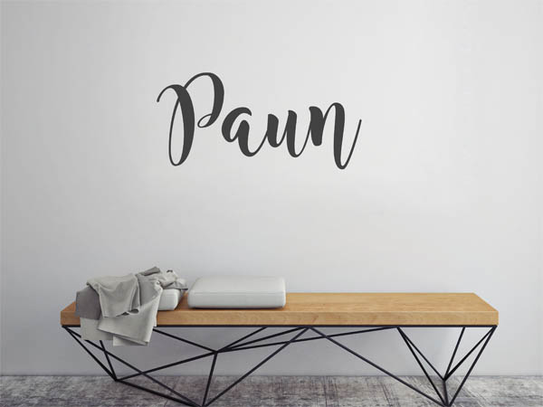 Wandtattoo Paun in Handschrift