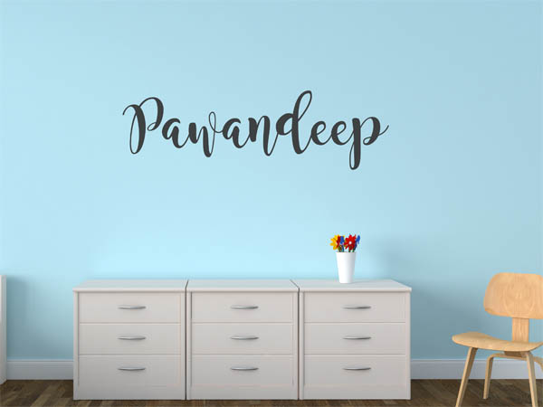 Wandtattoo Pawandeep in Handschrift
