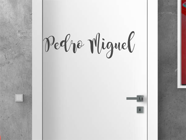 Wandtattoo Pedro Miguel in Handschrift