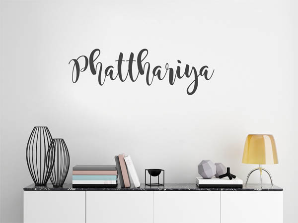 Wandtattoo Phatthariya in Handschrift