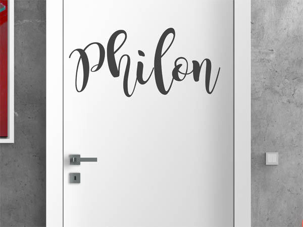 Wandtattoo Philon in Handschrift