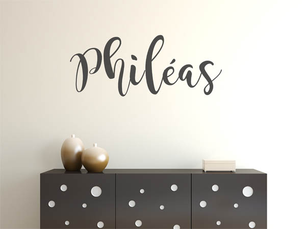 Wandtattoo Philéas in Handschrift